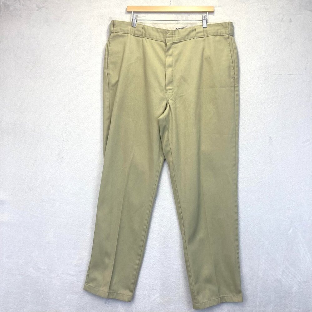 Vintage Dickies 874 Pants Mens 40x34 Khaki Original Fit Workwear Uniform Durable